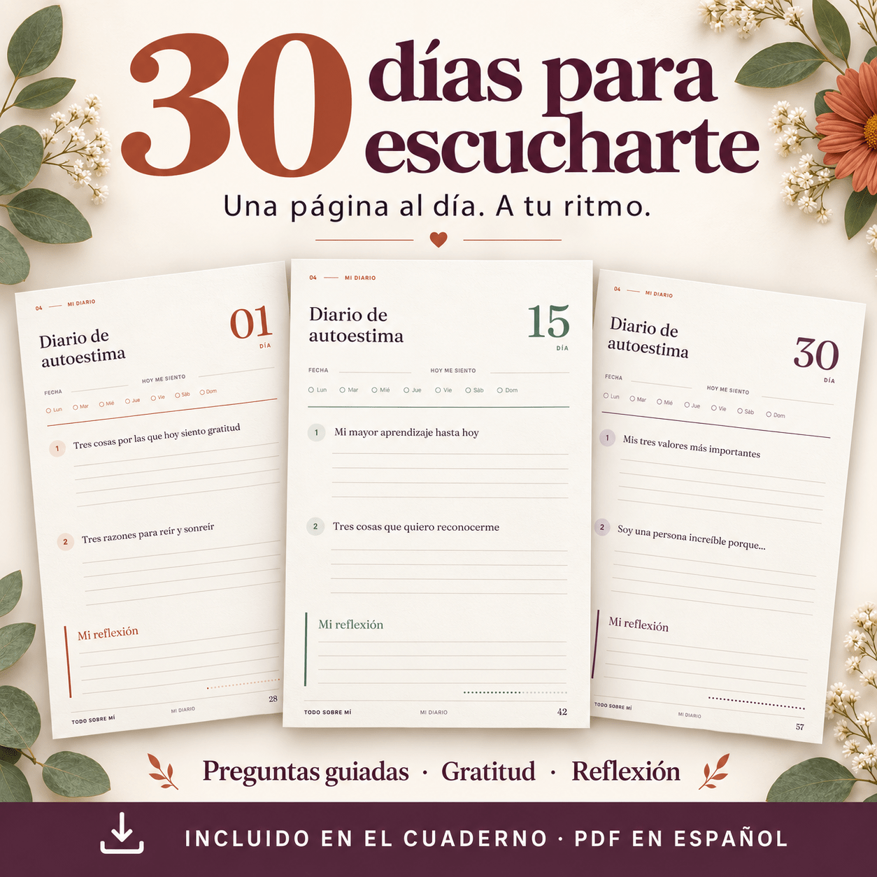 Todo sobre mí: Cuaderno de autoestima y amor propio en PDF - Image 4