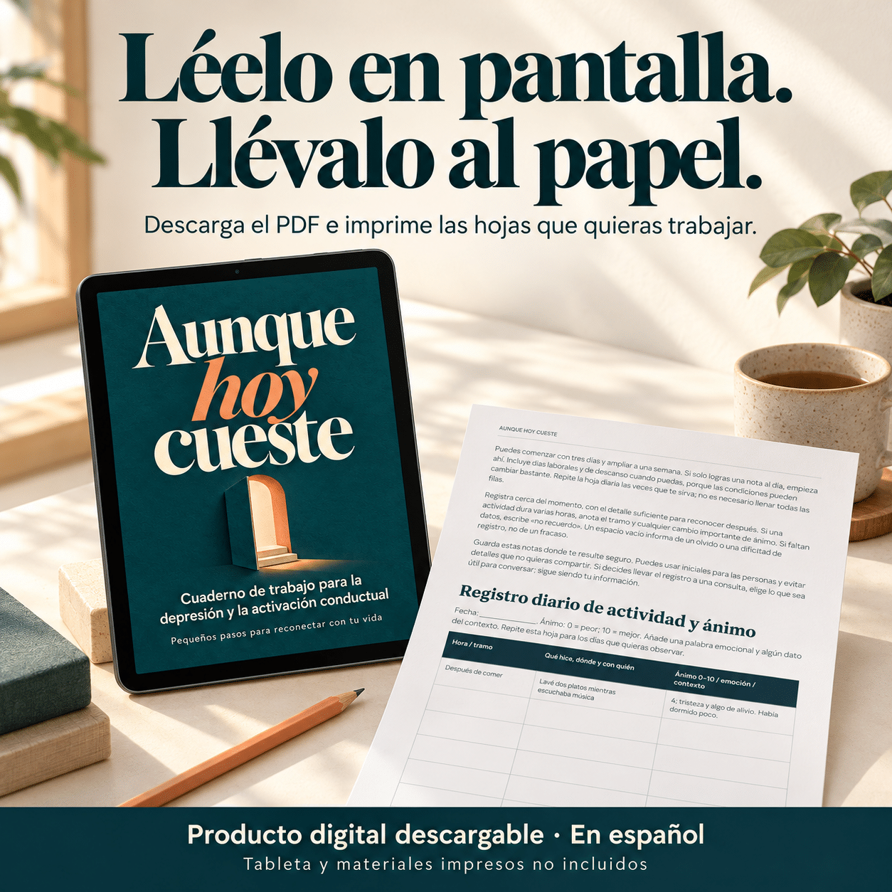 Aunque hoy cueste: cuaderno de trabajo para la depresión y la activación conductual (PDF) - Image 4